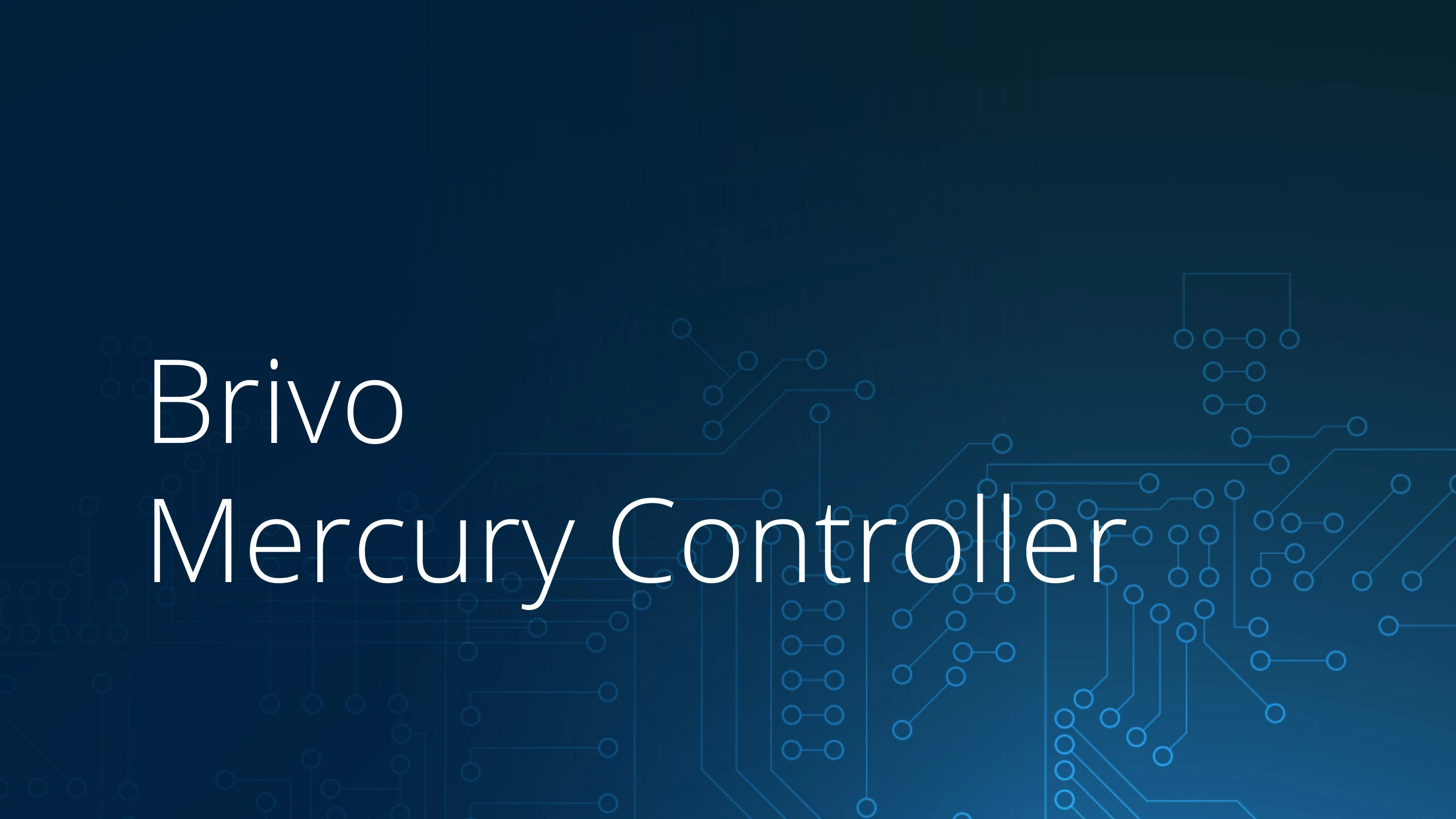 Brivo Mercury Control Panel Installation Guide